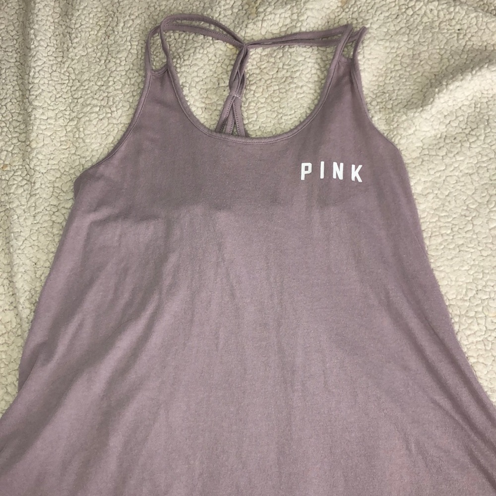 Pink athletic tank top